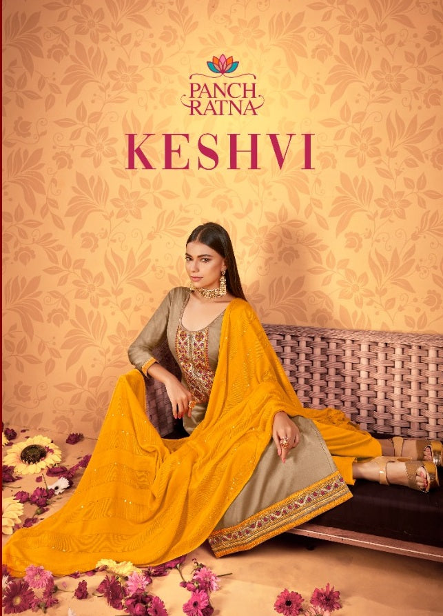 Panch Ratna Keshvi Jam Silk With Fancy Coding Embroidery Work Salwar Suit