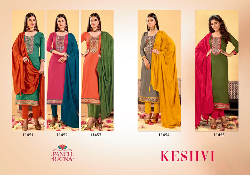 Panch Ratna Keshvi Jam Silk With Fancy Coding Embroidery Work Salwar Suit