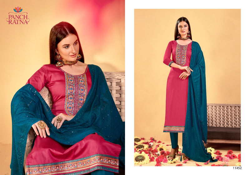 Panch Ratna Keshvi Jam Silk With Fancy Coding Embroidery Work Salwar Suit