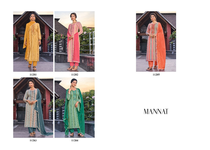Panch Ratna Launch Mannat Jacquard With Swarovski Diamond Work Exclusive Casual Wear Salwar Suits