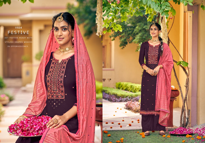 Panch Ratna Meenakari Upada Silk Work With Swarovski Daimond Salwar Suit
