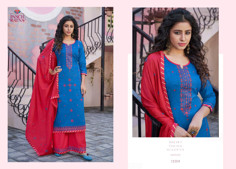 Panch Ratna Meraki Jam Silk Work Designer Wear Salwar Kameez