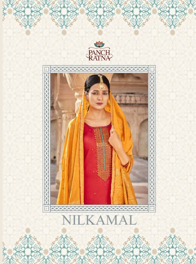 Panch Ratna Nilkamal Jam Silk Sequence Work Salwar Kameez
