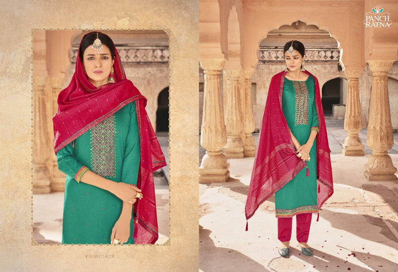 Panch Ratna Nilkamal Jam Silk Sequence Work Salwar Kameez
