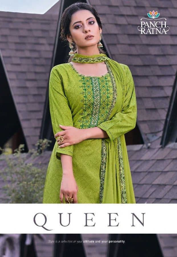 Panch Ratna Queen Soft Cotton Print With Squance Work Exclusive Designer Fancy Regular Wear Salwar Kameez