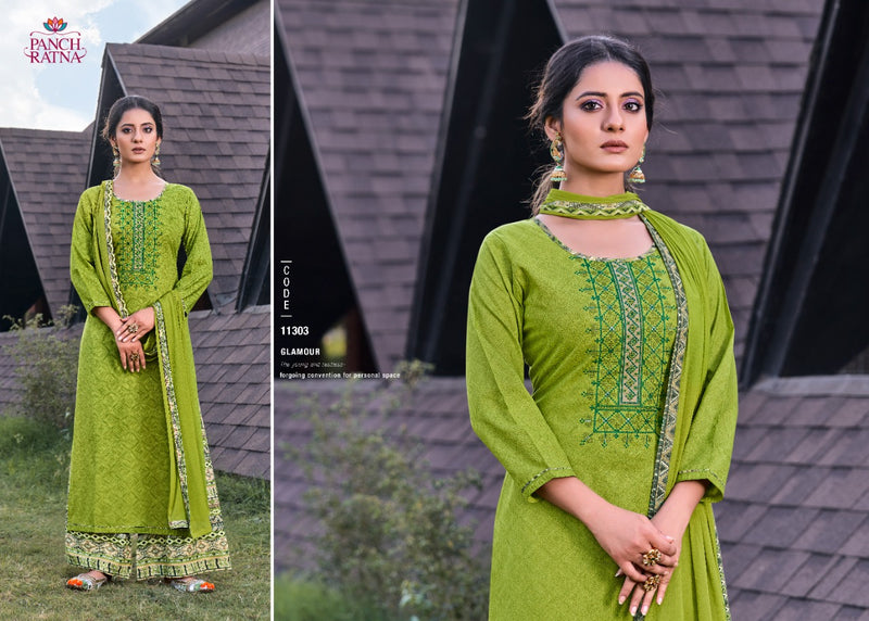 Panch Ratna Queen Soft Cotton Print With Squance Work Exclusive Designer Fancy Regular Wear Salwar Kameez