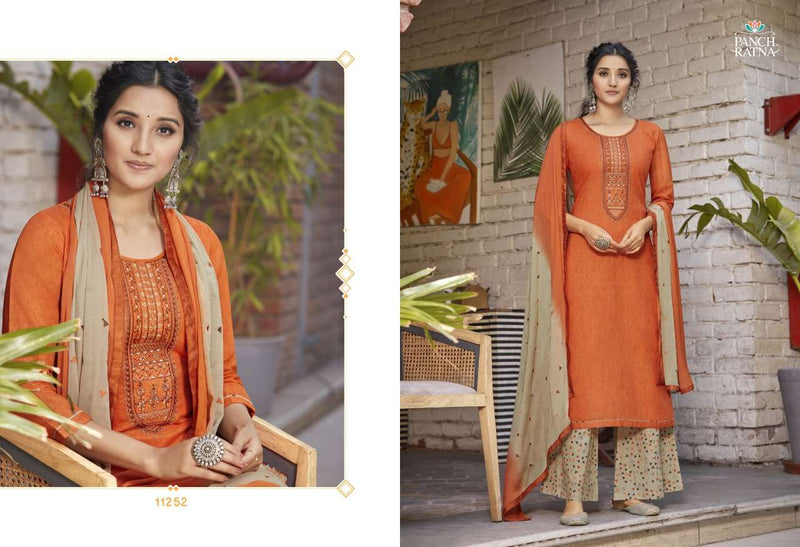 Panch Ratna Roohi Cotton Print With Embroidery Work Exclusive Summer Wear Salwar Suits With Dupatta