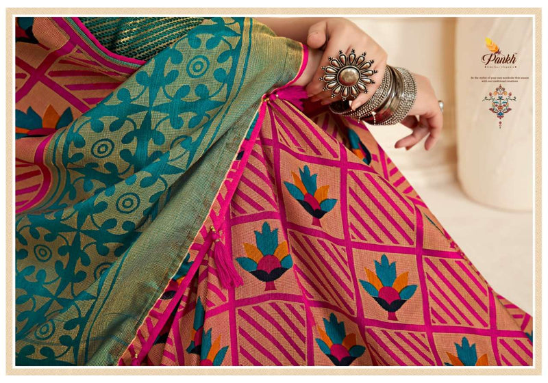Pankh Launch By Nandini 1201-1209 Series Brasso With Heavy Printed Designer Casual Wear Sarees