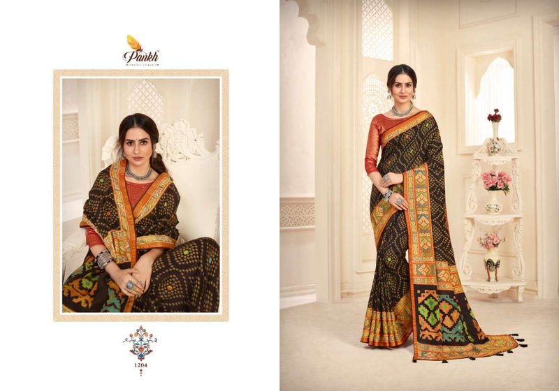 Pankh Launch By Nandini 1201-1209 Series Brasso With Heavy Printed Designer Casual Wear Sarees