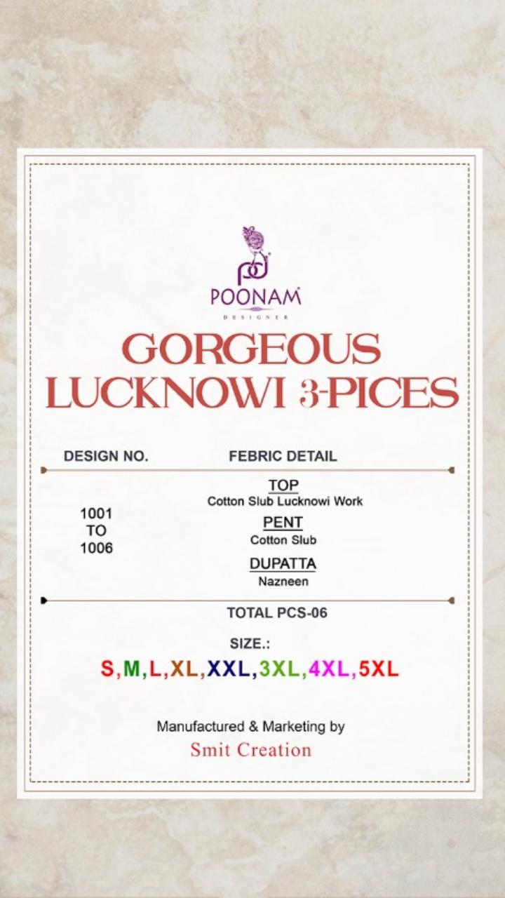 Poonam Designer Georgeous Lucknowi Cotton Slub Fancy Designer Kurti Collection