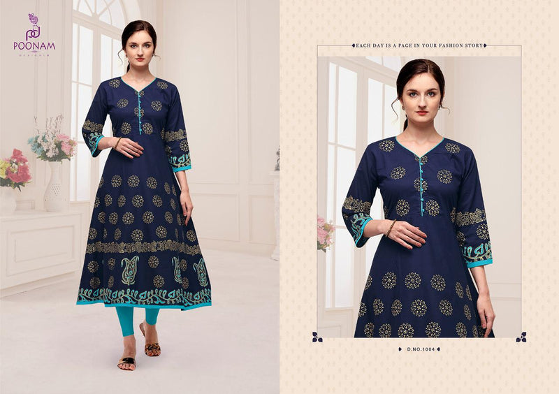 Poonam Designer Madhubala Cambric Cotton Printed Designer Kurti Collection