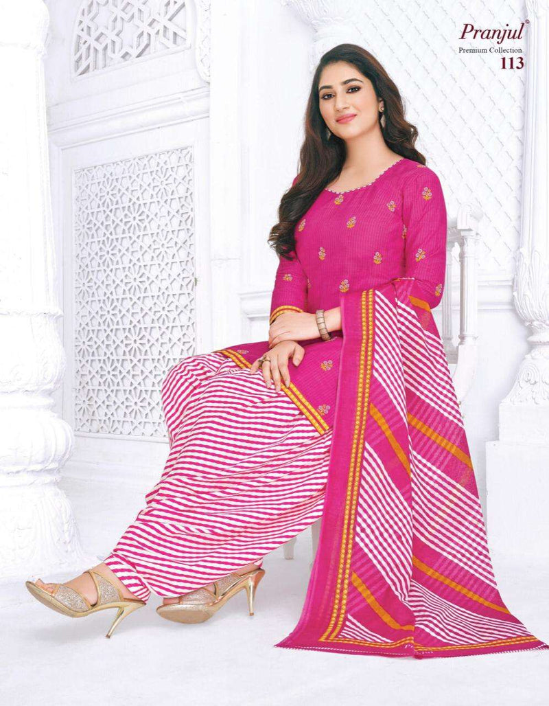 Pranjul Creation Launch Premium Collection Cotton Readymade Patiyala Style Salwar Suits