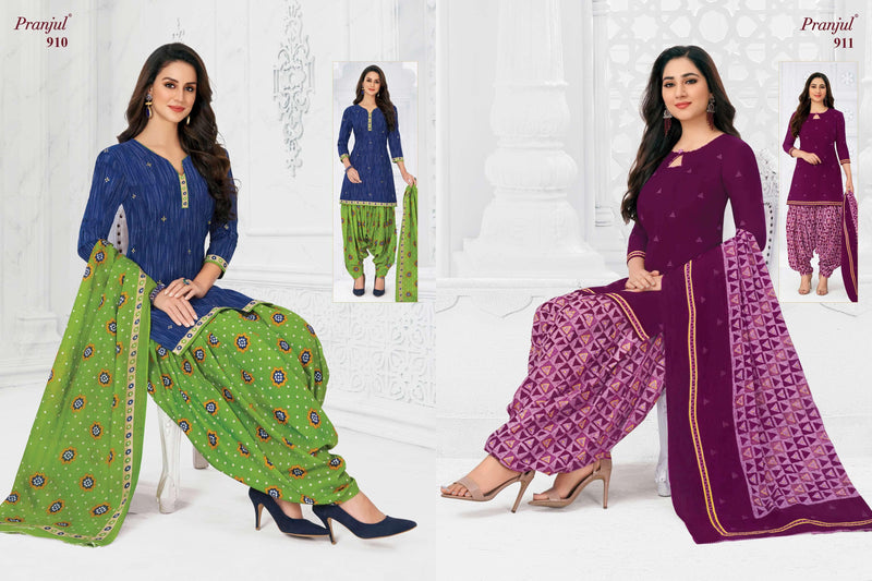 Pranjul Fashion Priyanka Vol 9 Pure Cotton Fancy Printed Patiyala Style Casual Wear Salwar Kameez