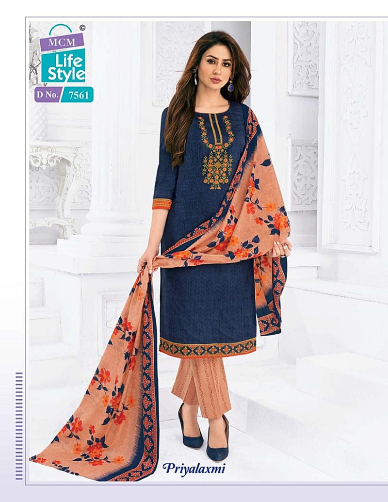 Priyalaxmi Vol 21 By Mcm Lifestyle Pure Cotton Heavy Printed Designer Regular Wear Salwar Suits