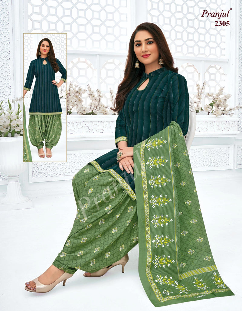 Pranjul Fashion Priyanshi Vol 23 Pure Cotton Patiyala Style Festive Wear Salwar Kameez