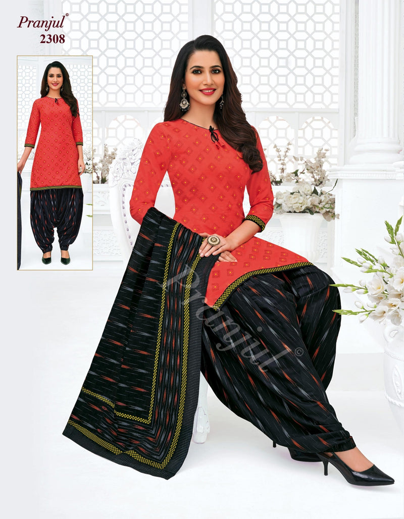 Pranjul Fashion Priyanshi Vol 23 Pure Cotton Patiyala Style Festive Wear Salwar Kameez