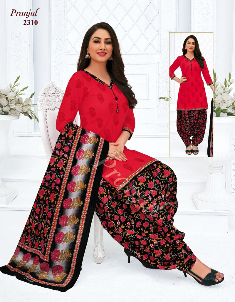 Pranjul Fashion Priyanshi Vol 23 Pure Cotton Patiyala Style Festive Wear Salwar Kameez