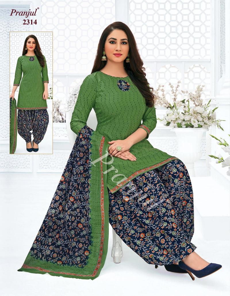 Pranjul Fashion Priyanshi Vol 23 Pure Cotton Patiyala Style Festive Wear Salwar Kameez