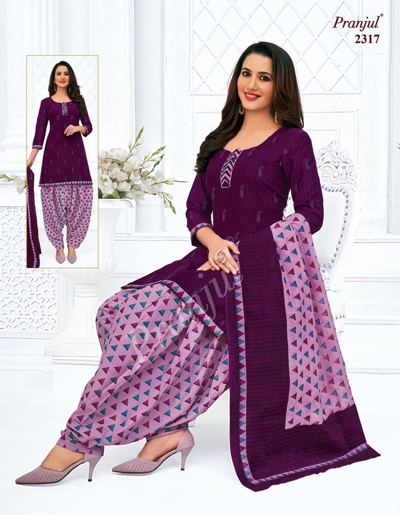 Pranjul Fashion Priyanshi Vol 23 Pure Cotton Patiyala Style Festive Wear Salwar Kameez