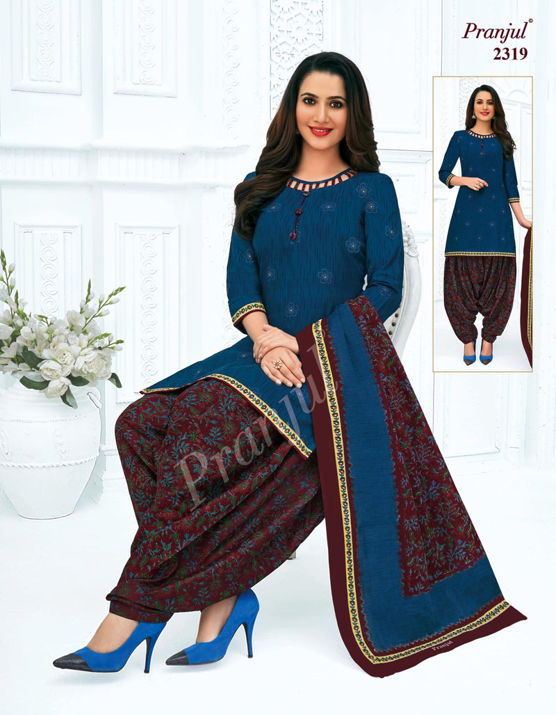 Pranjul Fashion Priyanshi Vol 23 Pure Cotton Patiyala Style Festive Wear Salwar Kameez