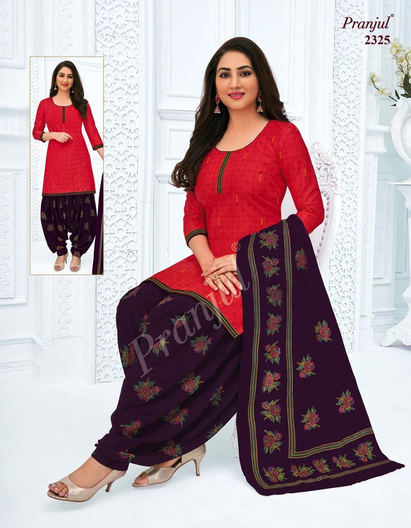 Pranjul Fashion Priyanshi Vol 23 Pure Cotton Patiyala Style Festive Wear Salwar Kameez