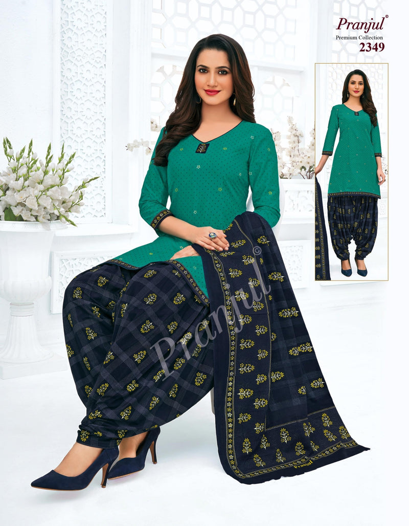 Pranjul Fashion Priyanshi Vol 23 Pure Cotton Patiyala Style Festive Wear Salwar Kameez