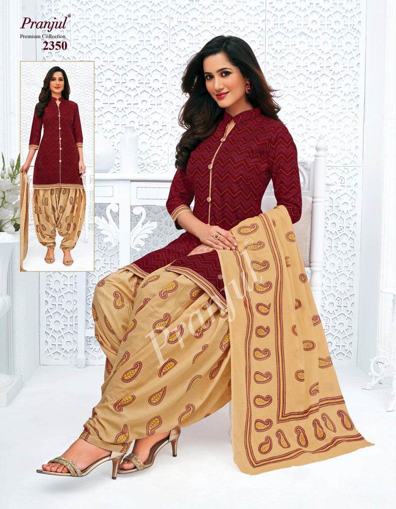 Pranjul Fashion Priyanshi Vol 23 Pure Cotton Patiyala Style Festive Wear Salwar Kameez