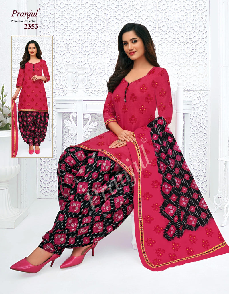 Pranjul Fashion Priyanshi Vol 23 Pure Cotton Patiyala Style Festive Wear Salwar Kameez