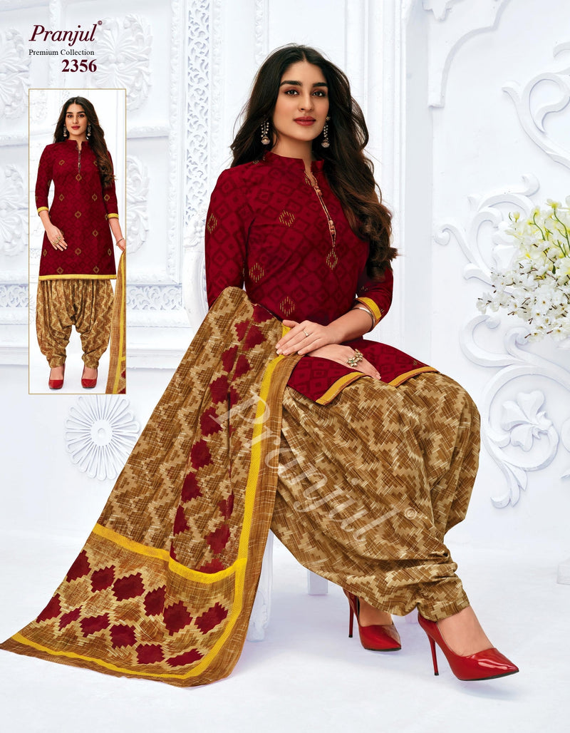 Pranjul Fashion Priyanshi Vol 23 Pure Cotton Patiyala Style Festive Wear Salwar Kameez