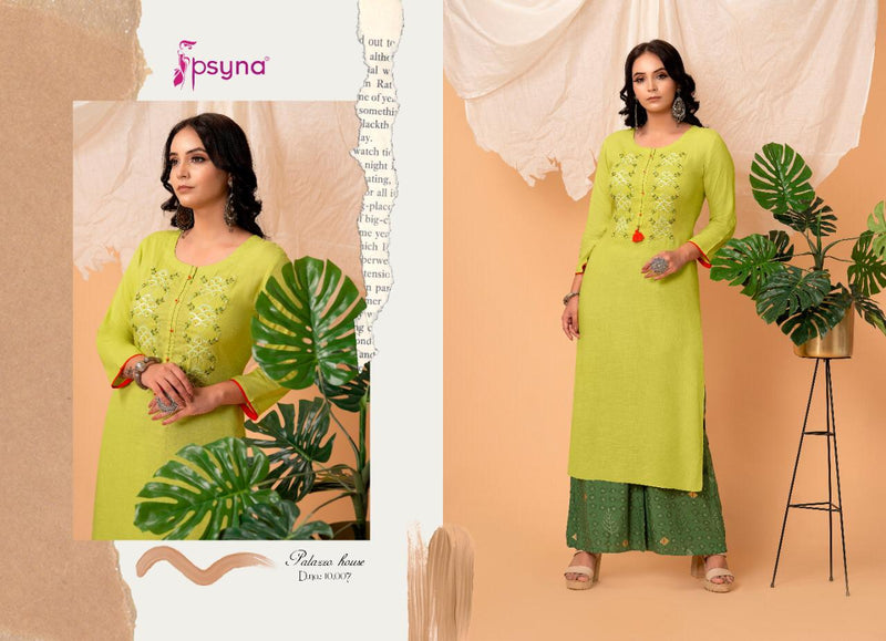 Psyna Launch By Palazzo House Vol 10 Rayon Printed With Handwork Exclusive Designer Casual Wear Kurtis