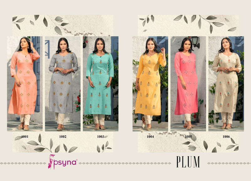 Psyna Launch By Plum Rayon Printed Designer Exclusive Readymade Casual Wear Fancy Kurti