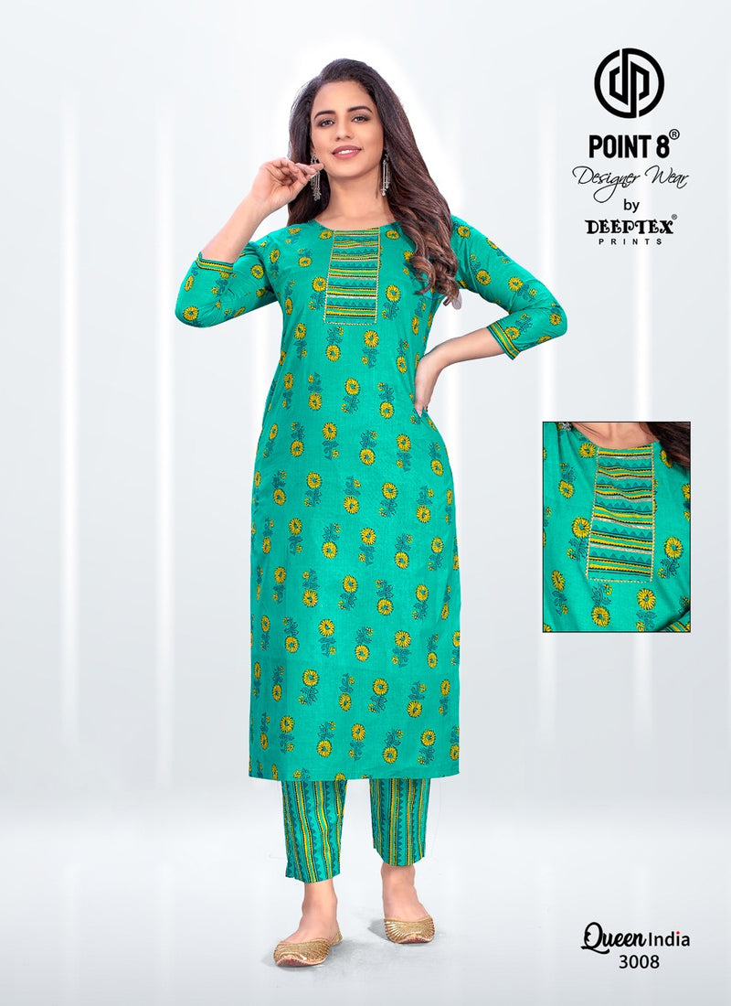 Deeptex Queen India Vol 3 Pure Cotton With Heavy Work Stylish Designer Casual Look Salwar Suit