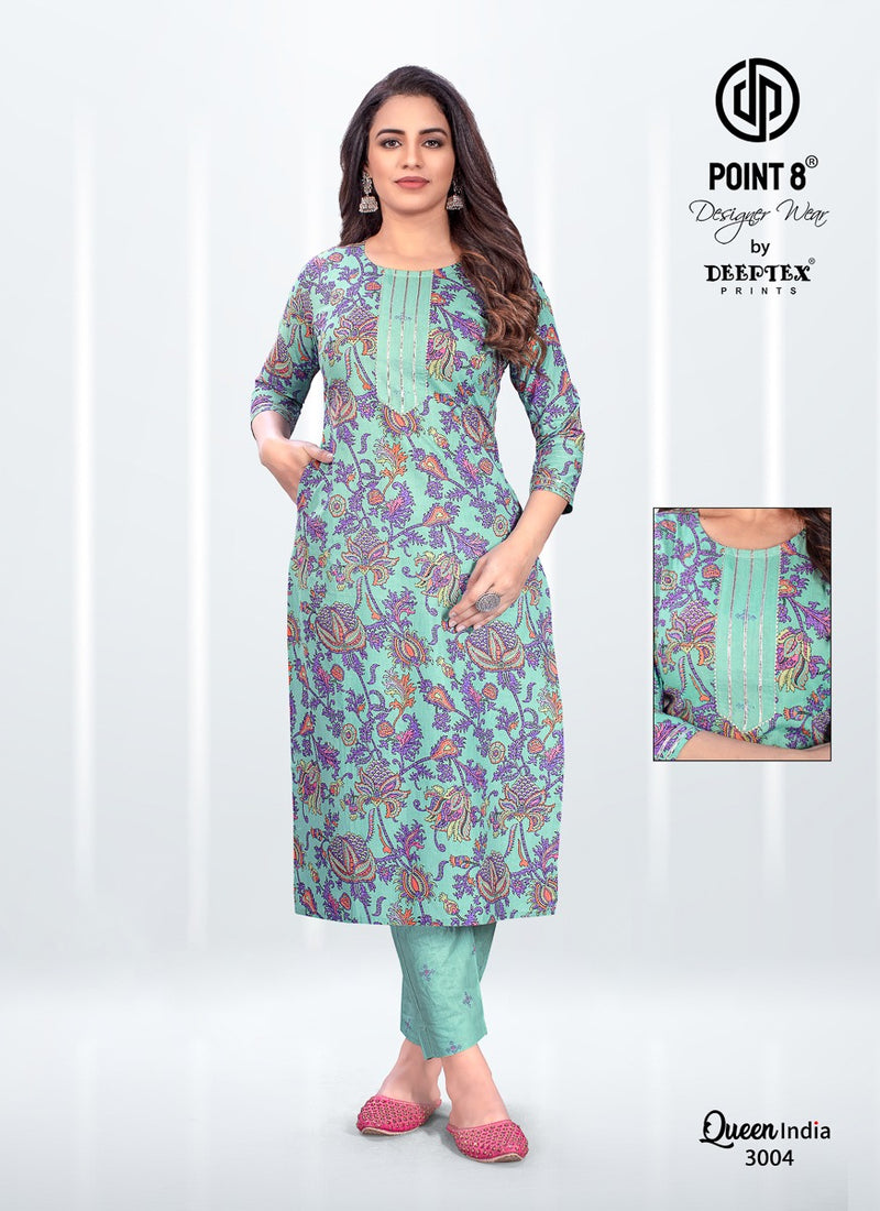 Deeptex Queen India Vol 3 Pure Cotton With Heavy Work Stylish Designer Casual Look Salwar Suit