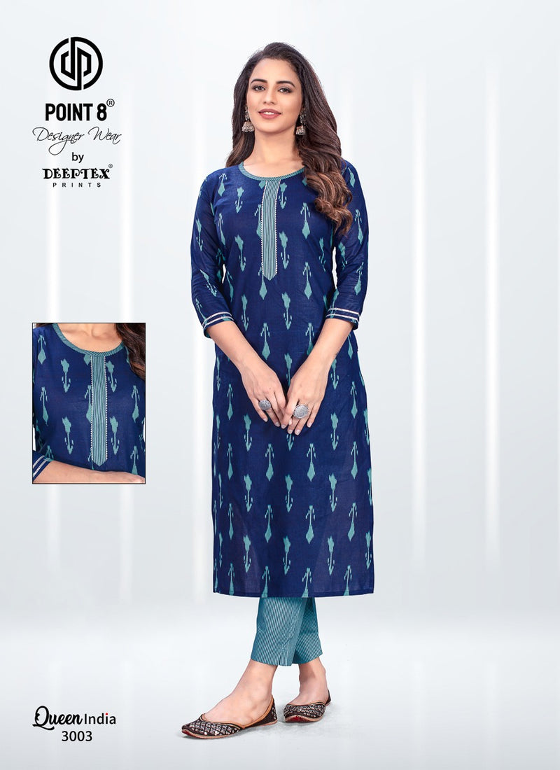 Deeptex Queen India Vol 3 Pure Cotton With Heavy Work Stylish Designer Casual Look Salwar Suit