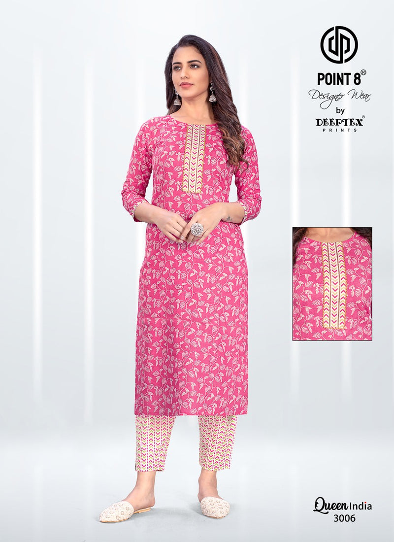 Deeptex Queen India Vol 3 Pure Cotton With Heavy Work Stylish Designer Casual Look Salwar Suit