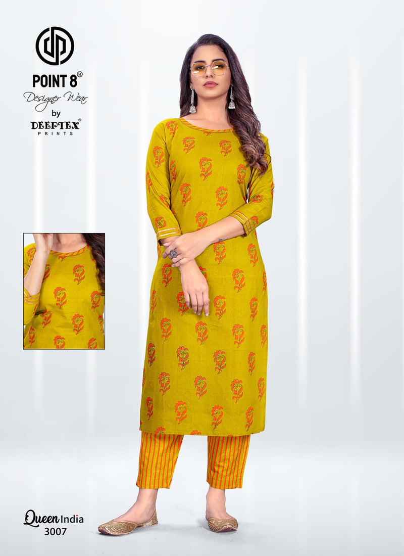 Deeptex Queen India Vol 3 Pure Cotton With Heavy Work Stylish Designer Casual Look Salwar Suit