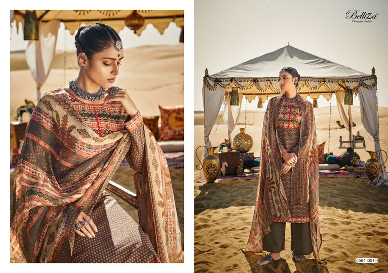 Belliza Designer Studio Queen Of Dessert  Cotton Printed Party Wear Salwar Kameez With Beautiful Digital Print