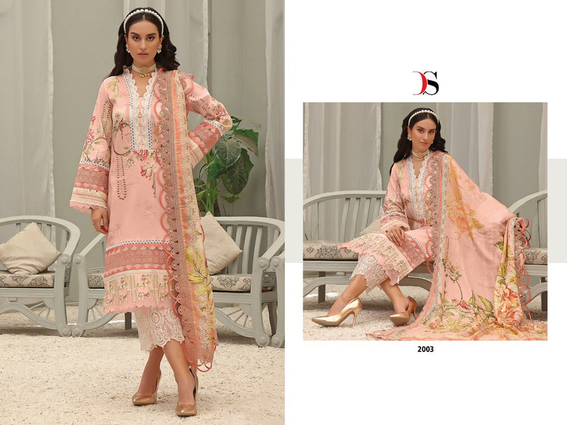 Deepsy Suit Queens Court Vol 2 Pure Cotton With Heavy Embroidery Work Stylish Designer Pakistani Salwar Kameez