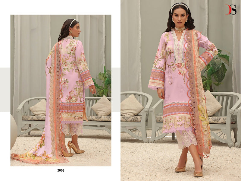 Deepsy Suit Queens Court Vol 2 Pure Cotton With Heavy Embroidery Work Stylish Designer Pakistani Salwar Kameez