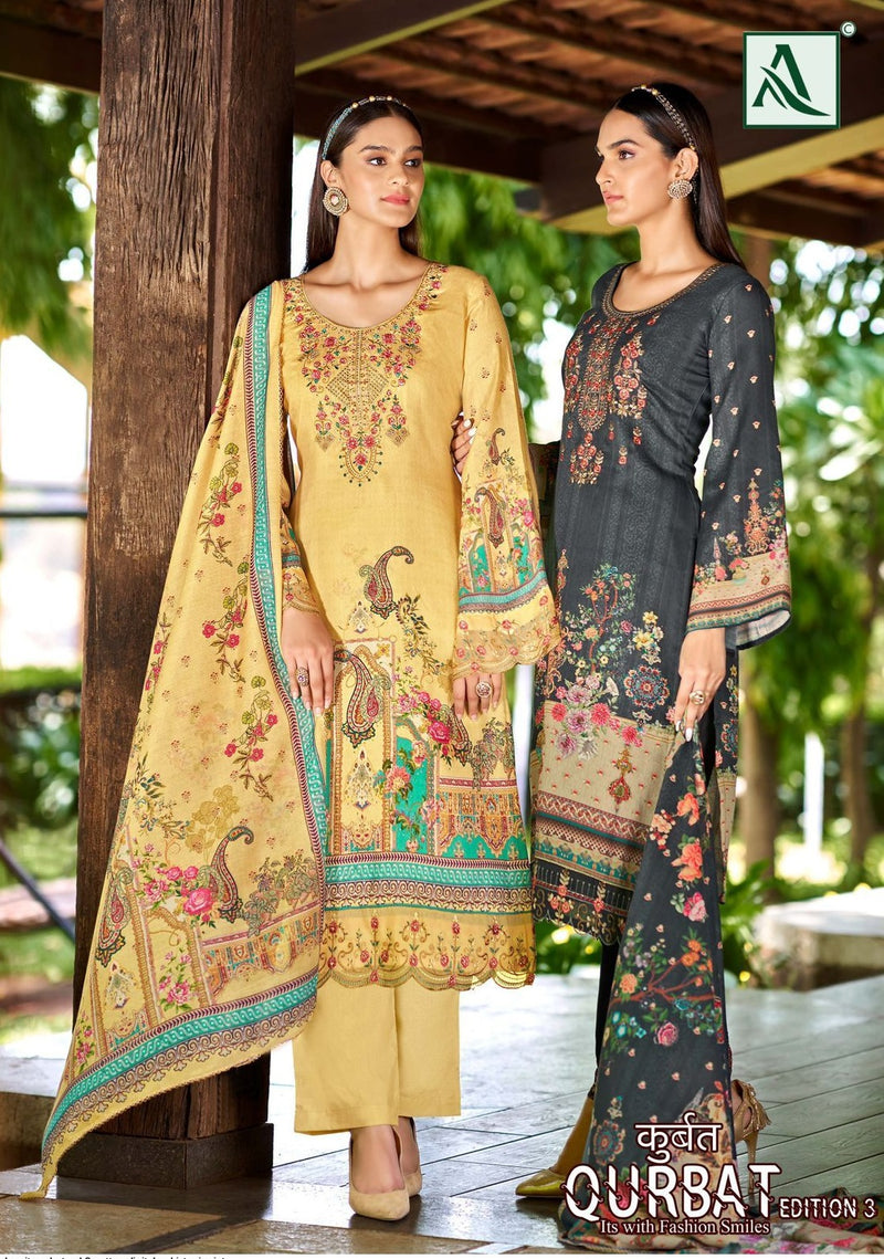 Alok Suits Qurbat Edition Vol 3 Jam Cotton Digital Printed Pakistani Style Festive Wear Salwar Suits