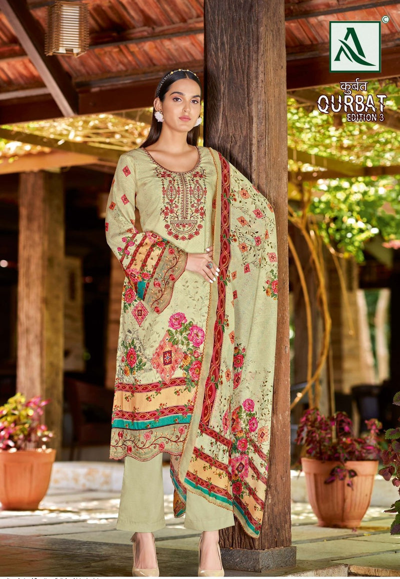 Alok Suits Qurbat Edition Vol 3 Jam Cotton Digital Printed Pakistani Style Festive Wear Salwar Suits