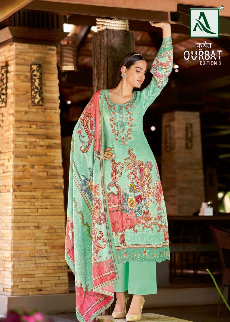 Alok Suits Qurbat Edition Vol 3 Jam Cotton Digital Printed Pakistani Style Festive Wear Salwar Suits