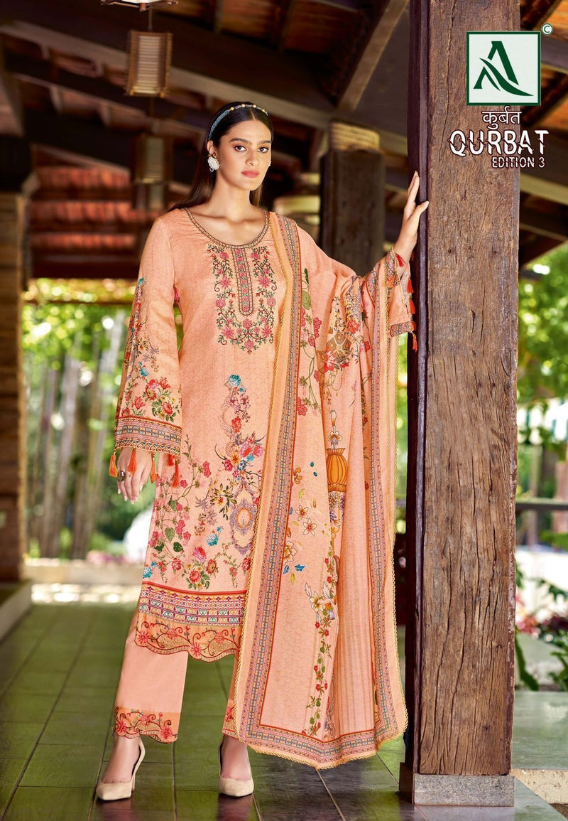 Alok Suits Qurbat Edition Vol 3 Jam Cotton Digital Printed Pakistani Style Festive Wear Salwar Suits