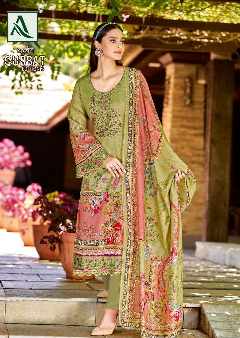 Alok Suits Qurbat Edition Vol 3 Jam Cotton Digital Printed Pakistani Style Festive Wear Salwar Suits