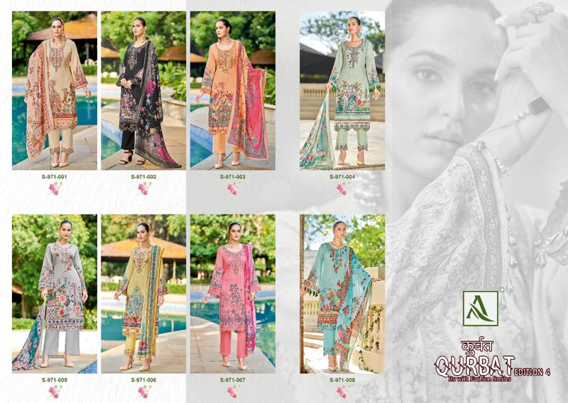 Alok Suits Qurbat Vol 4 Jam Cotton Pakistani Style Party Wear Salwar Suits