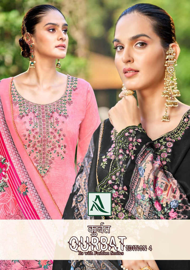 Alok Suits Qurbat Vol 4 Jam Cotton Pakistani Style Party Wear Salwar Suits