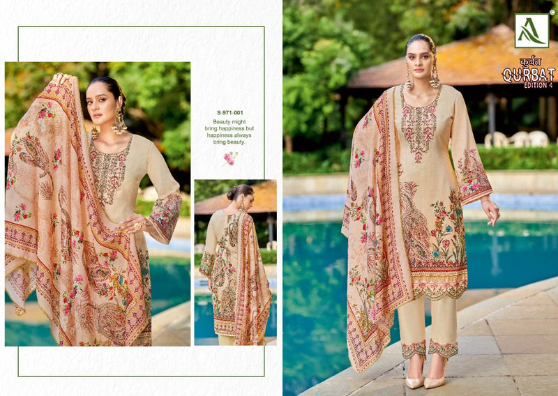 Alok Suits Qurbat Vol 4 Jam Cotton Pakistani Style Party Wear Salwar Suits