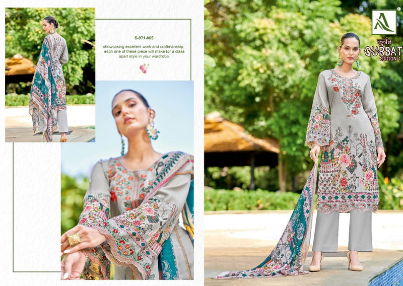 Alok Suits Qurbat Vol 4 Jam Cotton Pakistani Style Party Wear Salwar Suits
