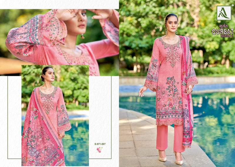 Alok Suits Qurbat Vol 4 Jam Cotton Pakistani Style Party Wear Salwar Suits