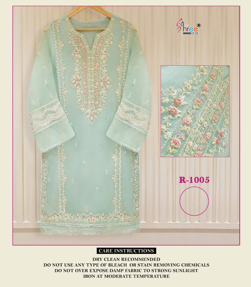 Shree Fabs R 1005 Organza With Heavy Embroidery work stylish Designer Fancy Pret Kurti